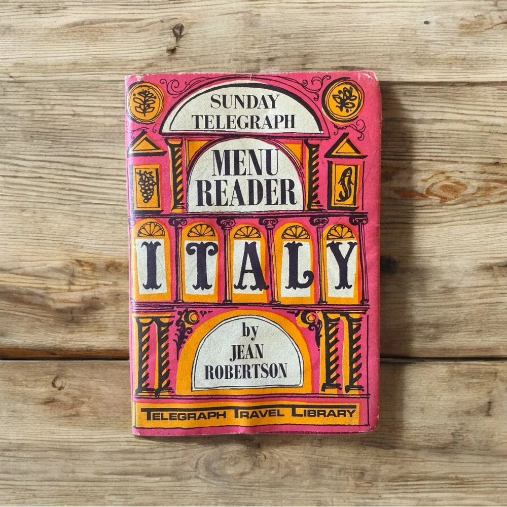 VINTAGE 1967 Sunday Telegraph Menu Reader: Italy by Jean Robertson